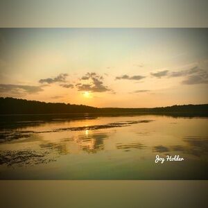 Golden Sunset Lake Wall Art Print 8x10